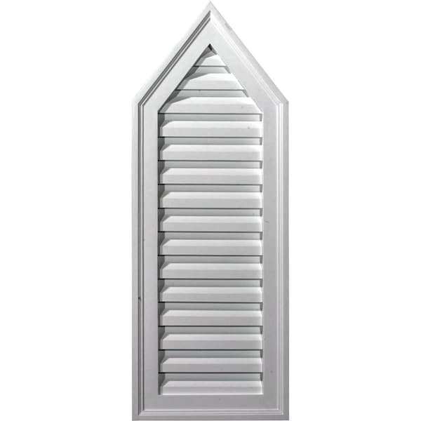 Ekena Millwork Peaked Urethane Gable Vent Louver, Functional, 12"W x 22"H GVPE12X22F - main